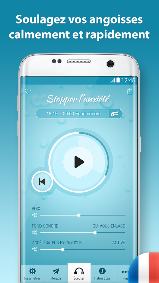 Capture d'écran de l'application d'hypnose Surf City App